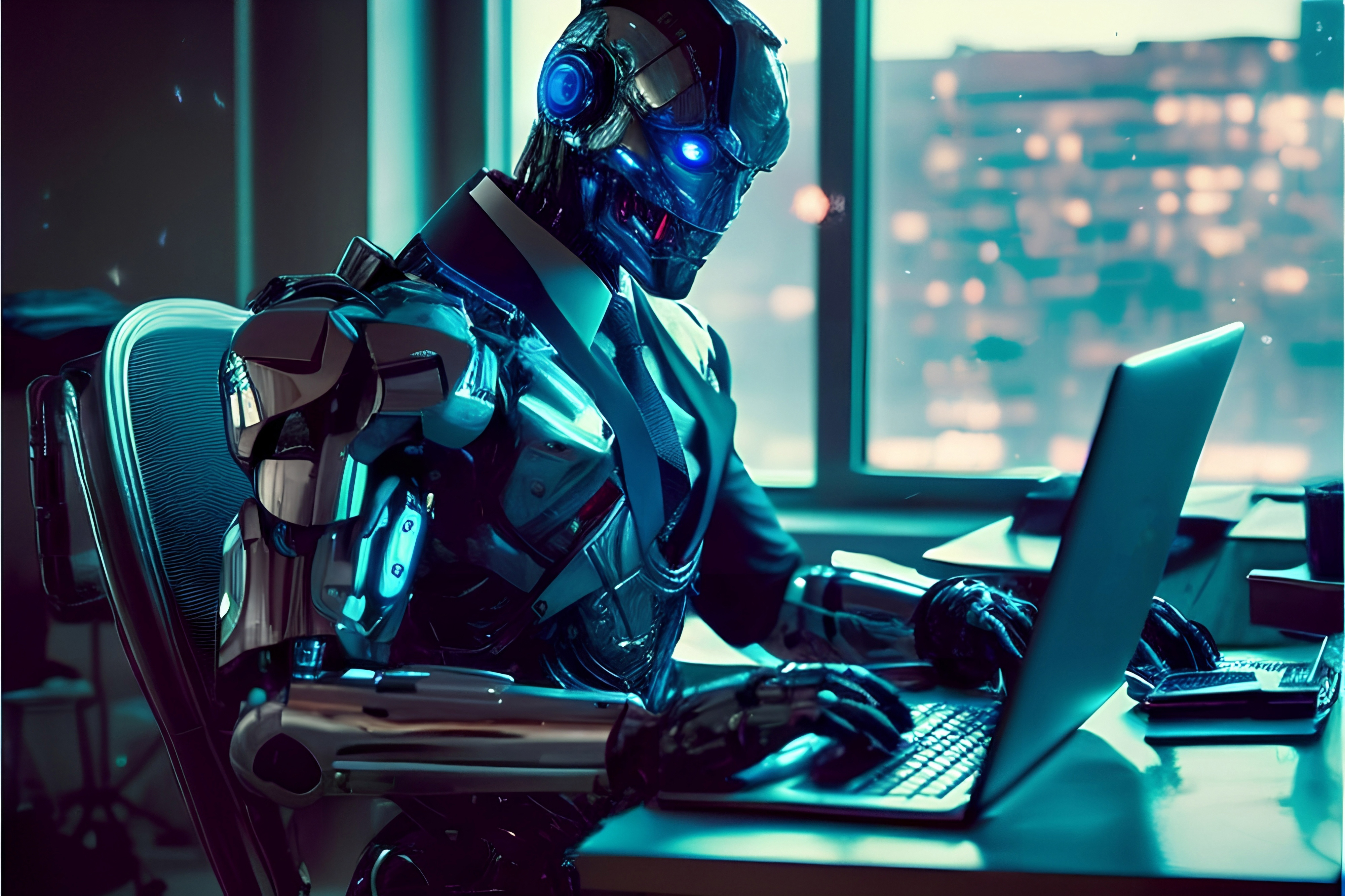 Robot using computer