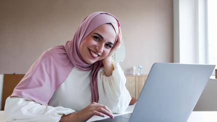 Woman at laptop