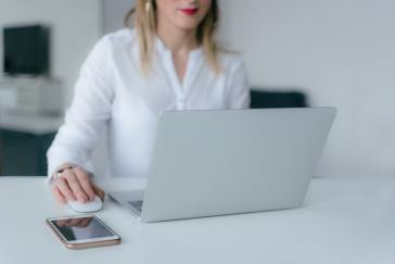 Employee at computer