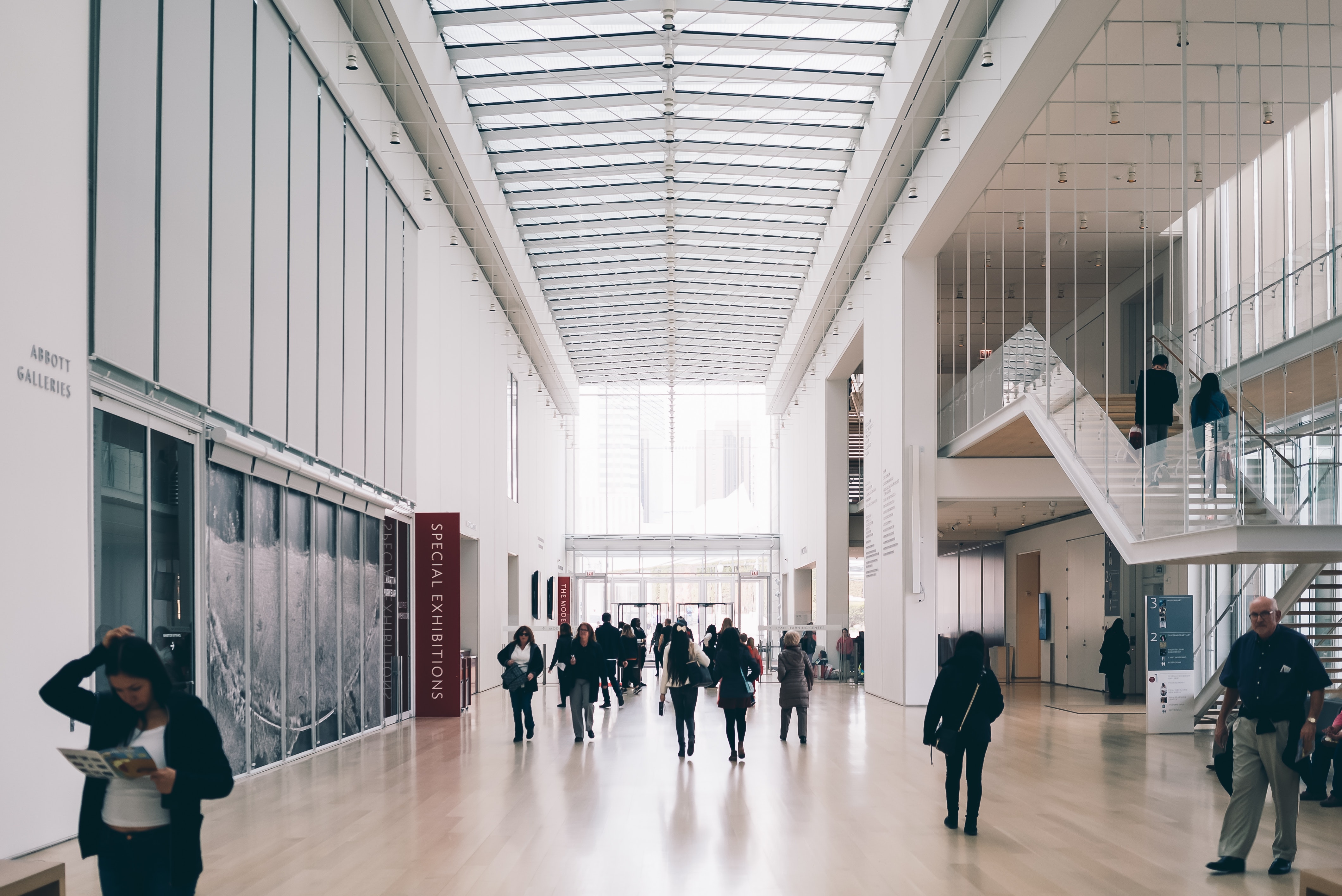 Inside of office building