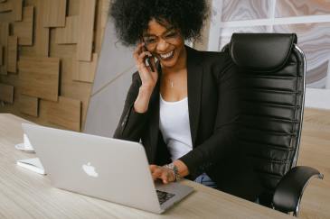 Woman on phone