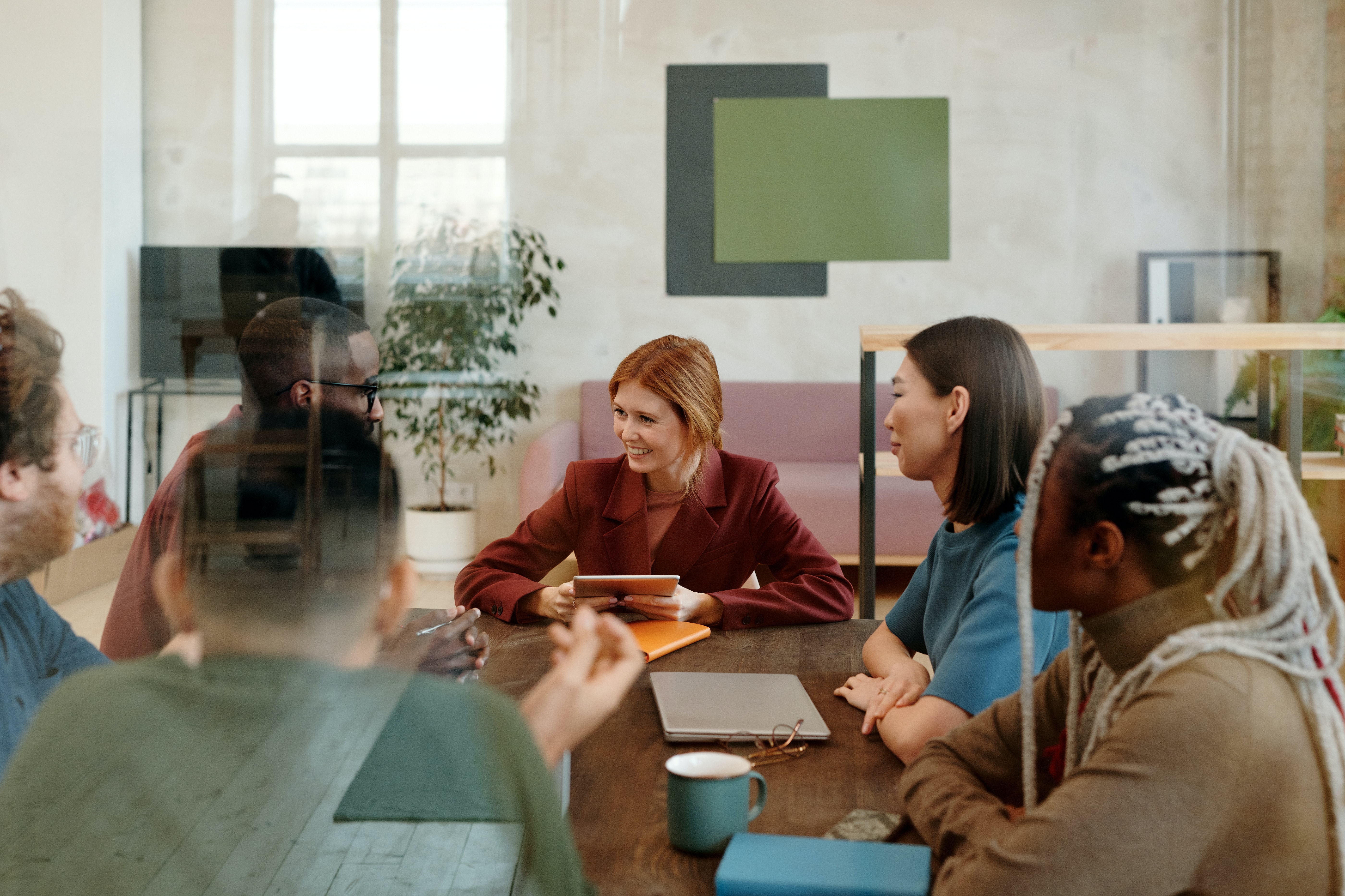 Employees in office