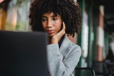 Employee with laptop