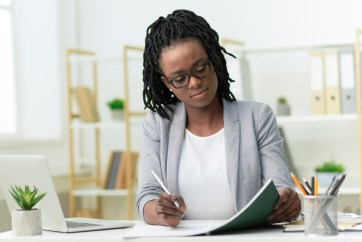Employee reading