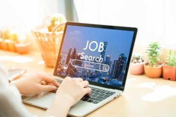 Job search on computer