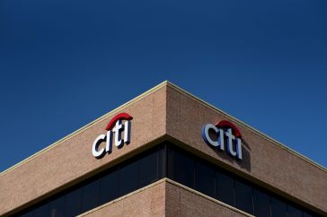 Exterior of Citi bank building