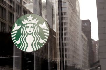 Exterior of a Starbucks store with the logo sign visible