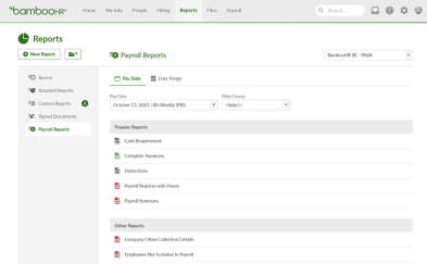 BambooHR for small business HR management screenshot