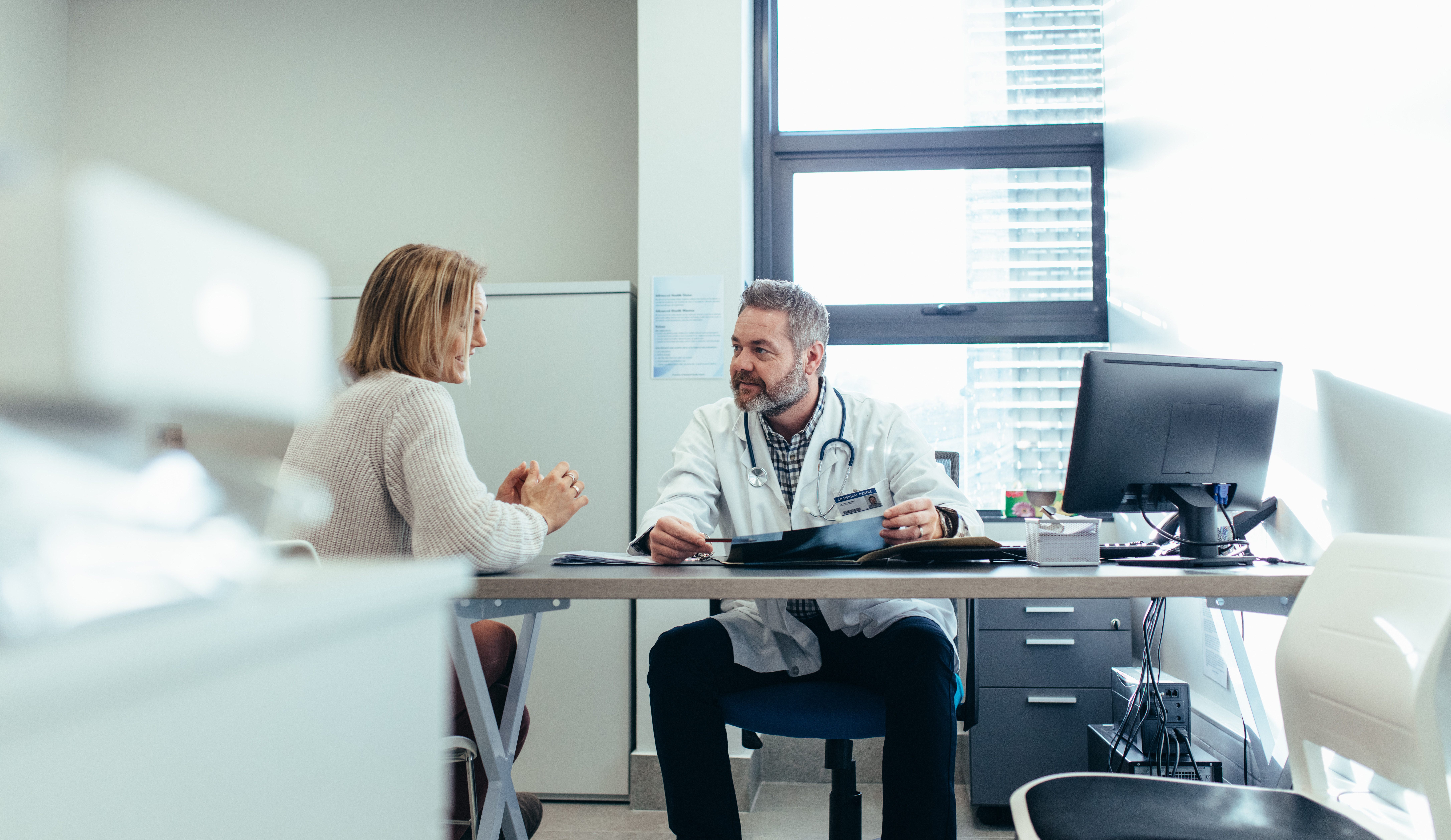 Woman at a doctor's appointment.