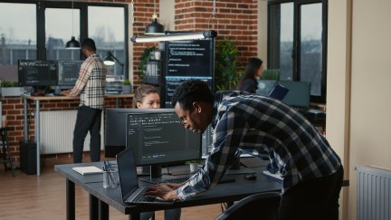 Cybersecurity team working