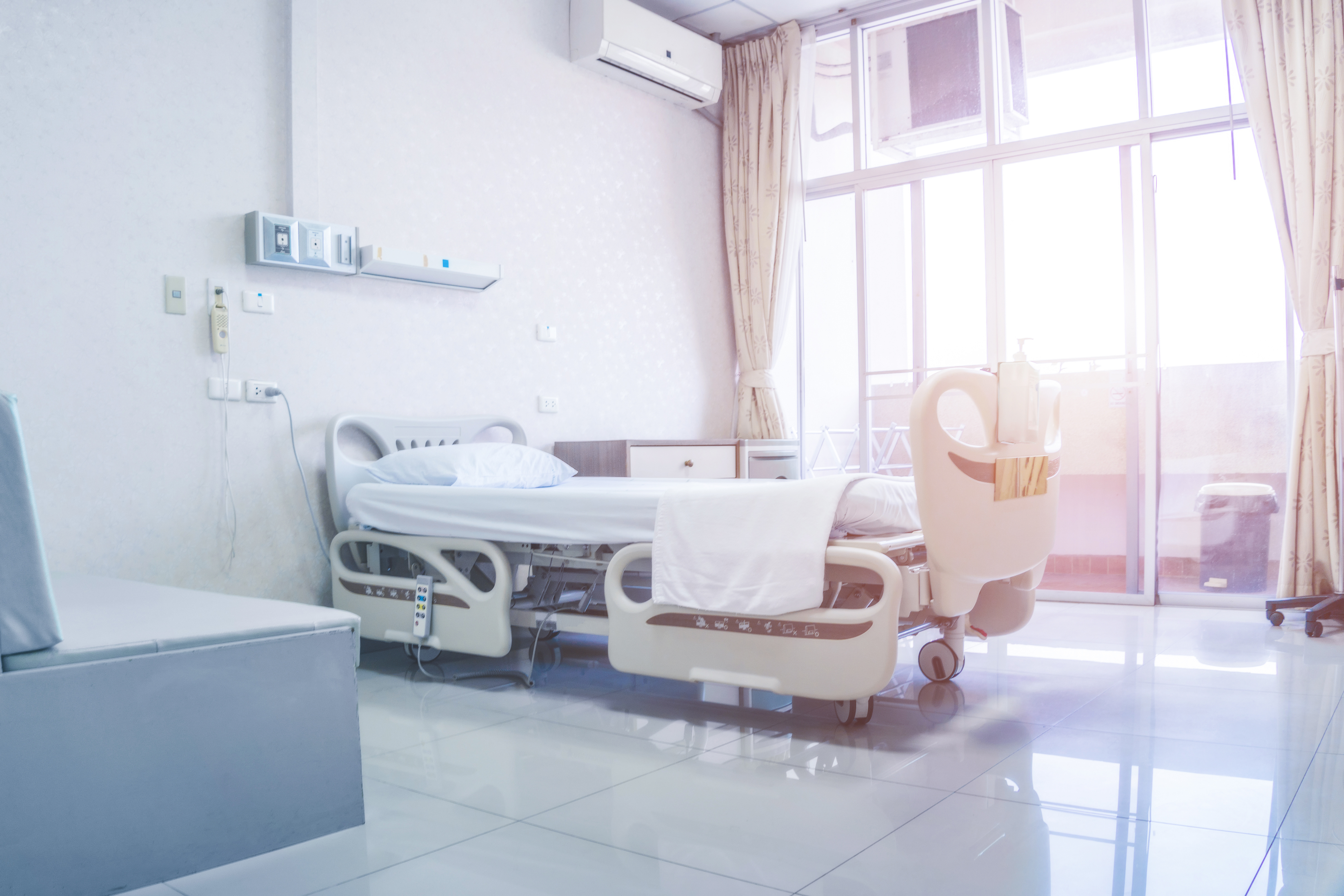 An empty hospital room