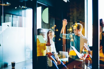 Young employees working