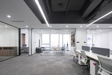 An empty office floor