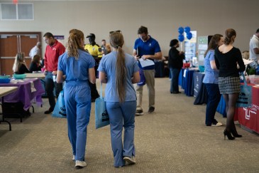 People at job fair