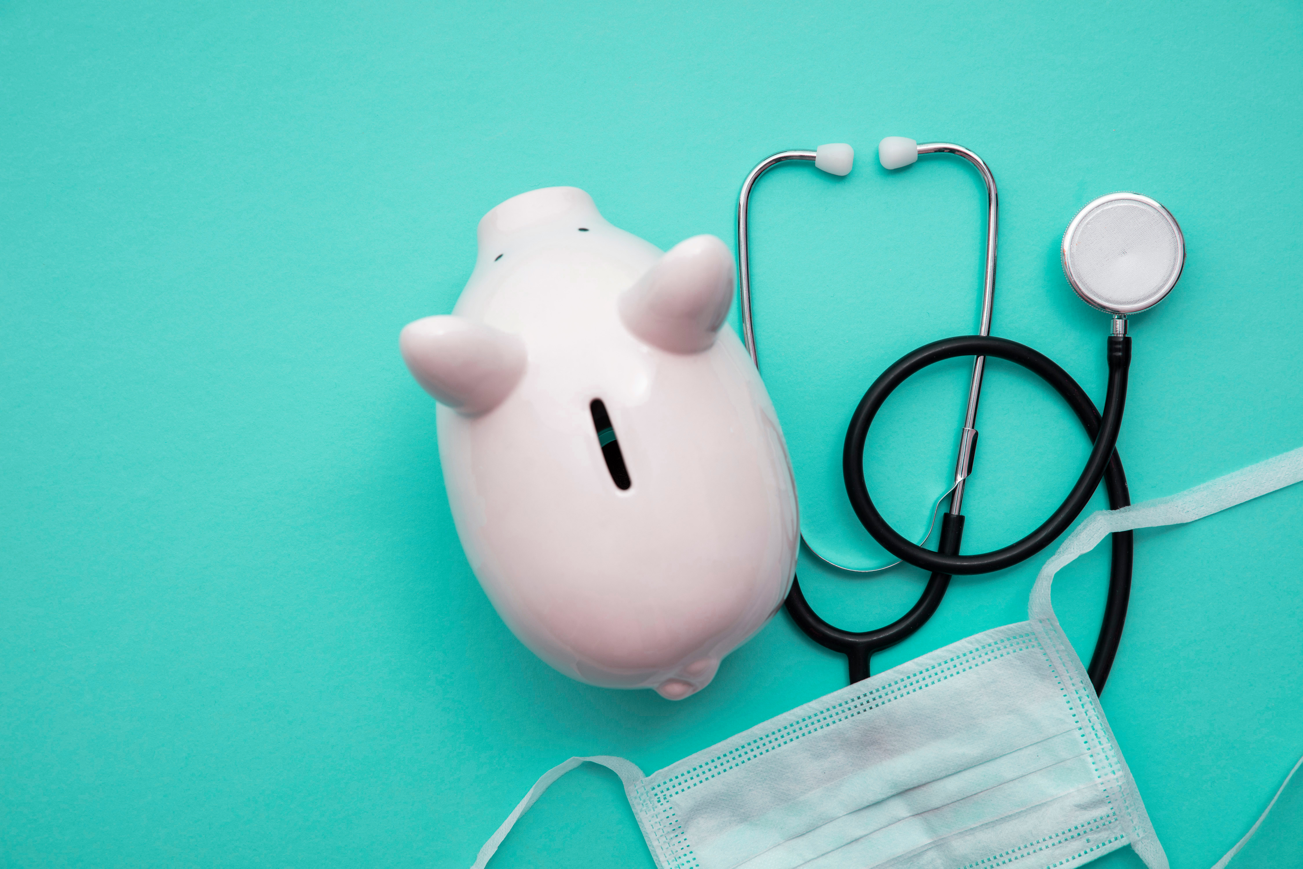 Piggy bank with masks