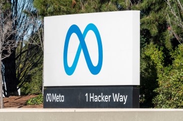 Exterior of Meta sign