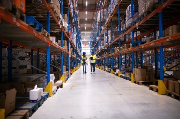 Workers in a warehouse