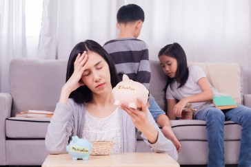 Asian family, mother worried about money, medication and education