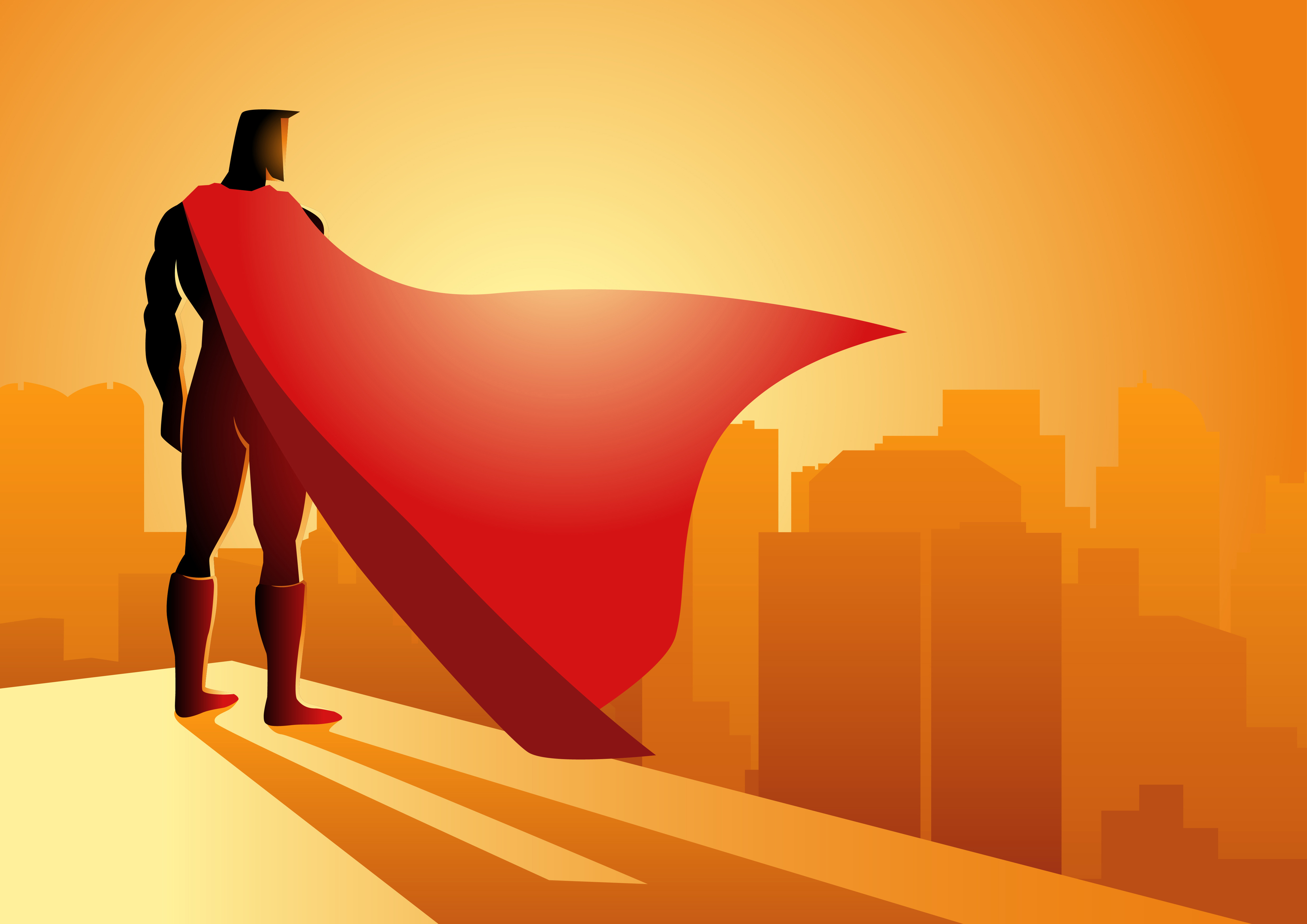 Cartoon of a super hero