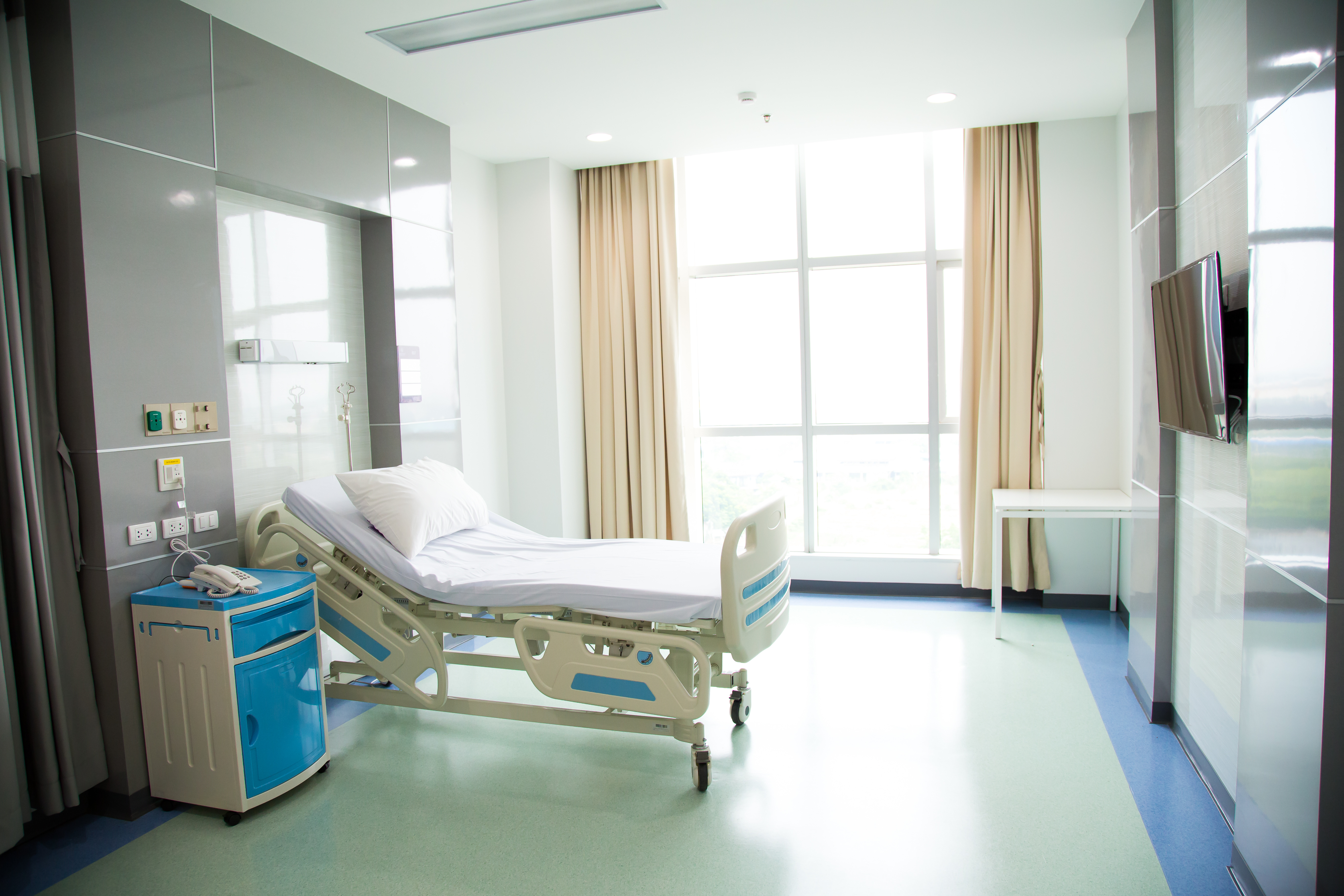 Empty hospital room