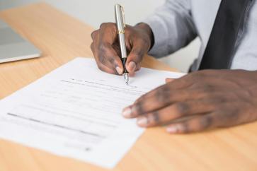 Signing a document