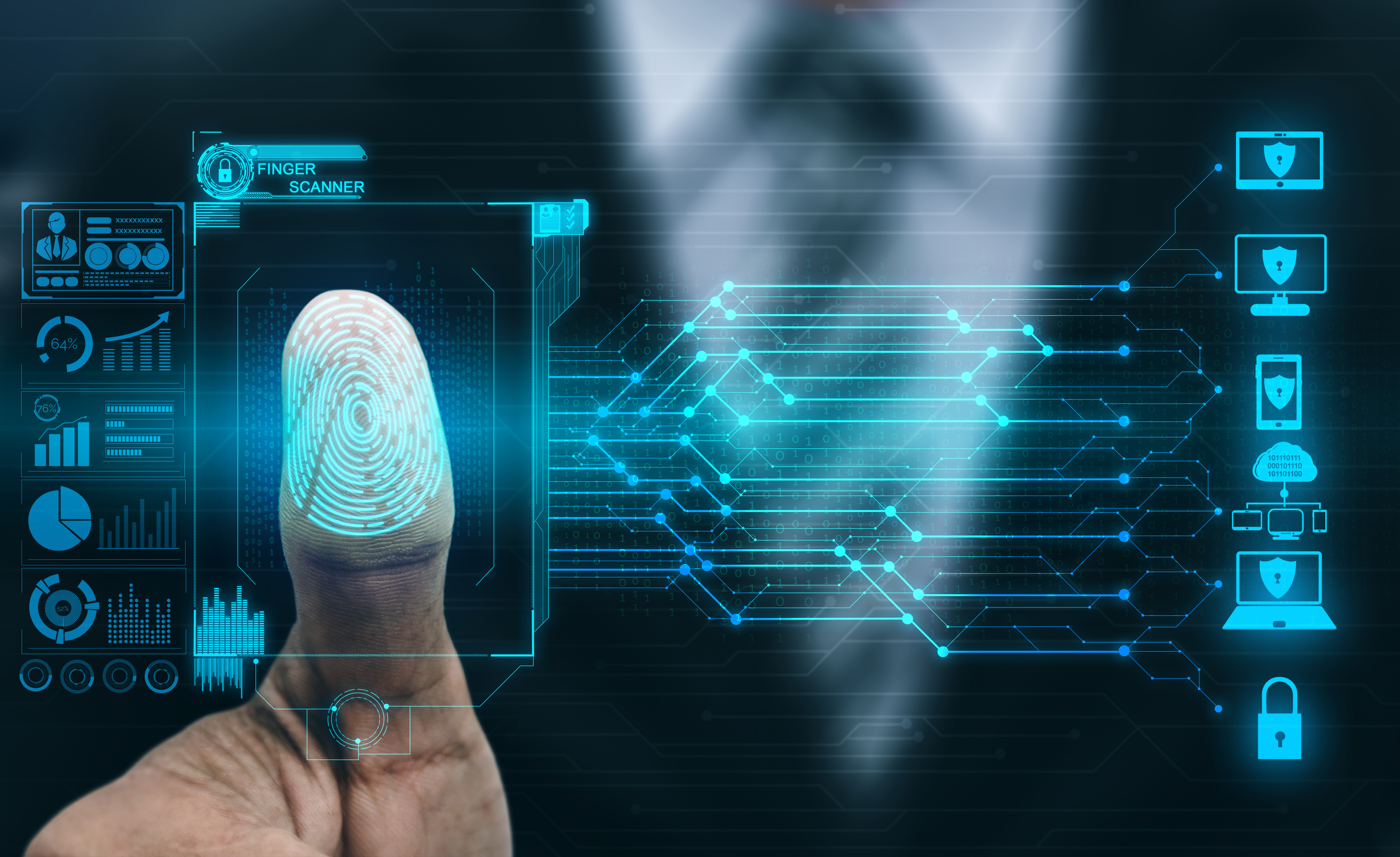 Giving a thumb print verification