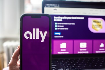 Ally bank logo on cell phone