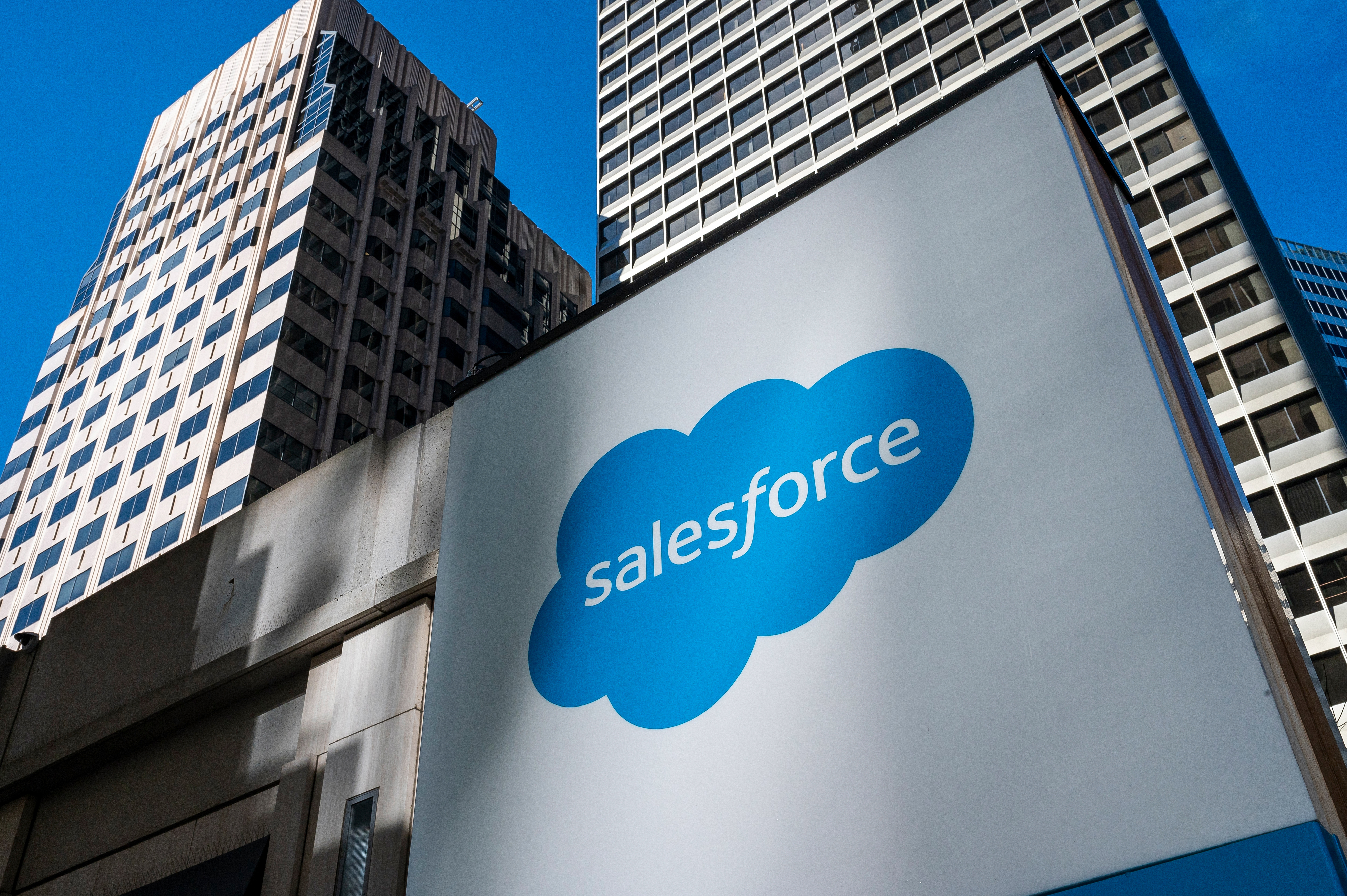 Exterior of Salesforce sign