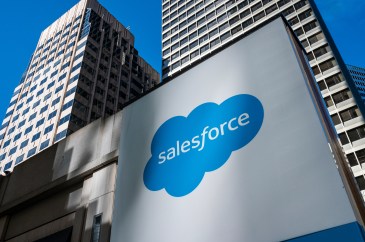 Exterior of Salesforce sign