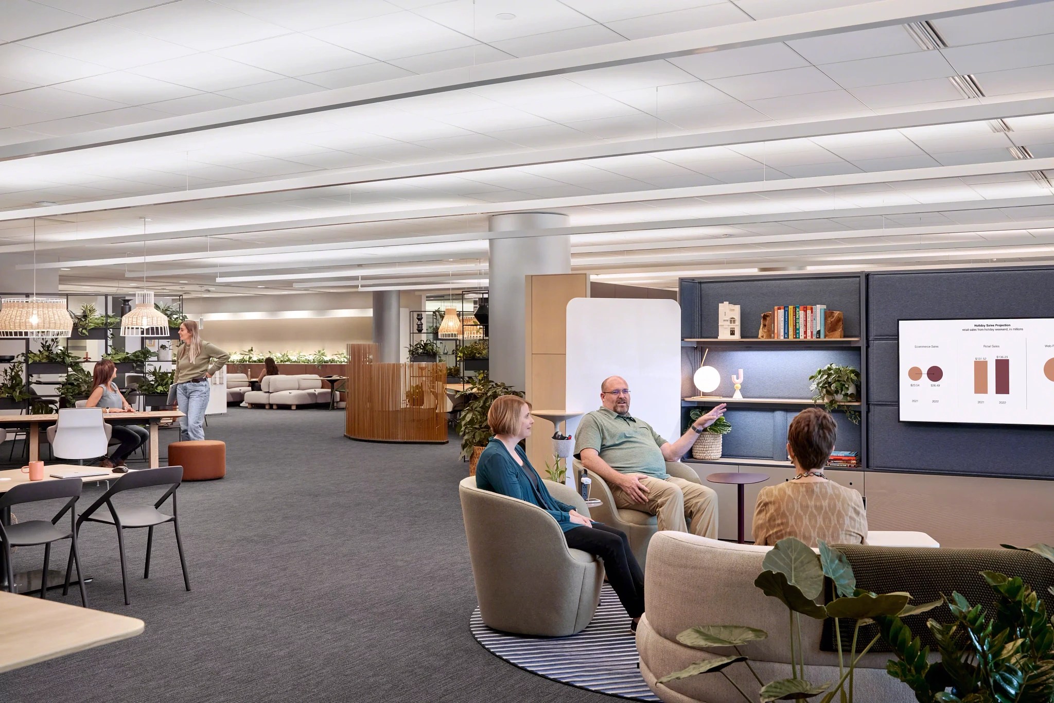 Steelcase employees working at global headquarters