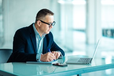Executive sitting at a desk