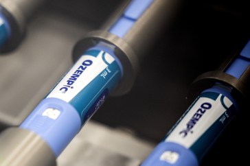 Canisters of Ozempic GLP-1 medication