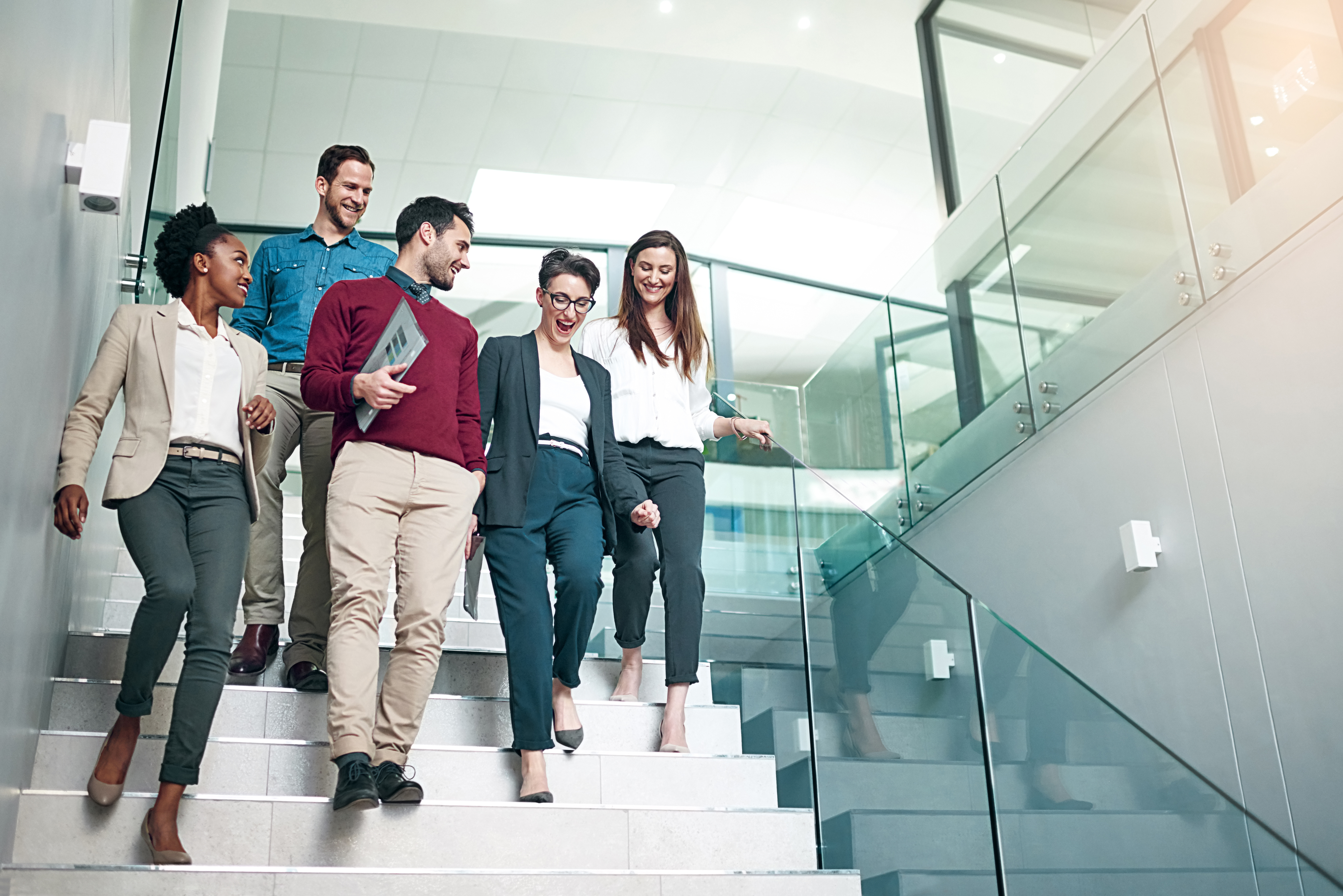 Group of young employees