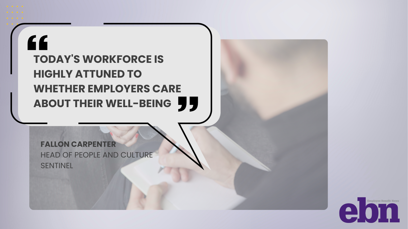Quote image related to employee well-being
