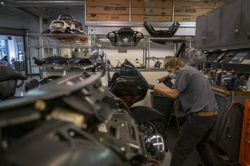 Man working in auto parts facility