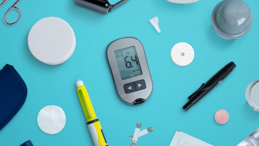 Stock image of healthcare items