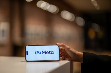 Meta logo on smartphone