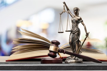 Symbol of justice, gavel, book