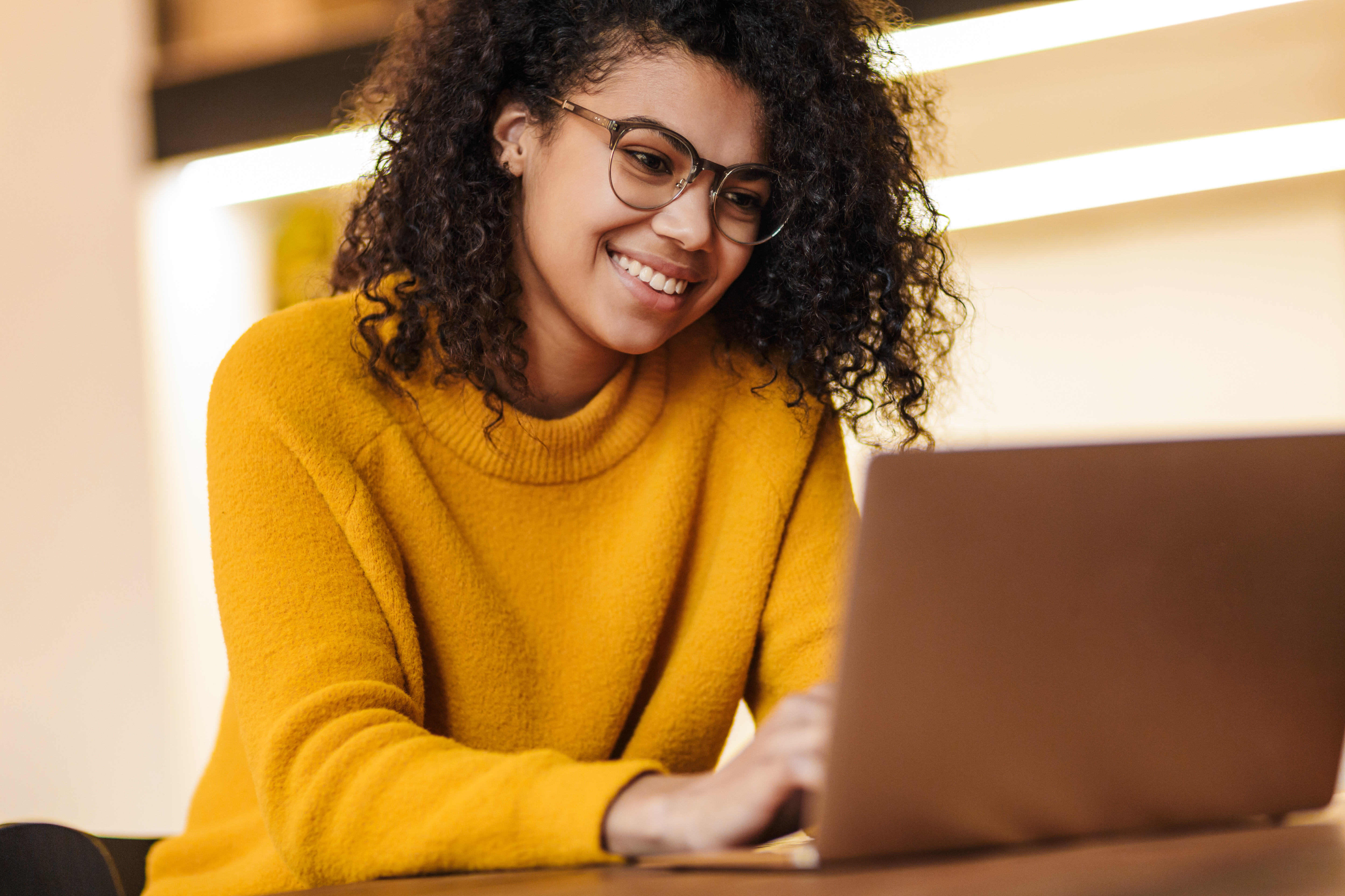 Woman using computer