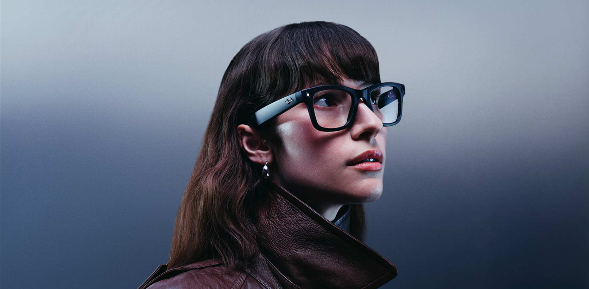 Woman wearing Meta AI glasses