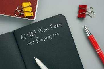 Juridical concept meaning 401(K) Plan Fees for Employers with sign on the page.