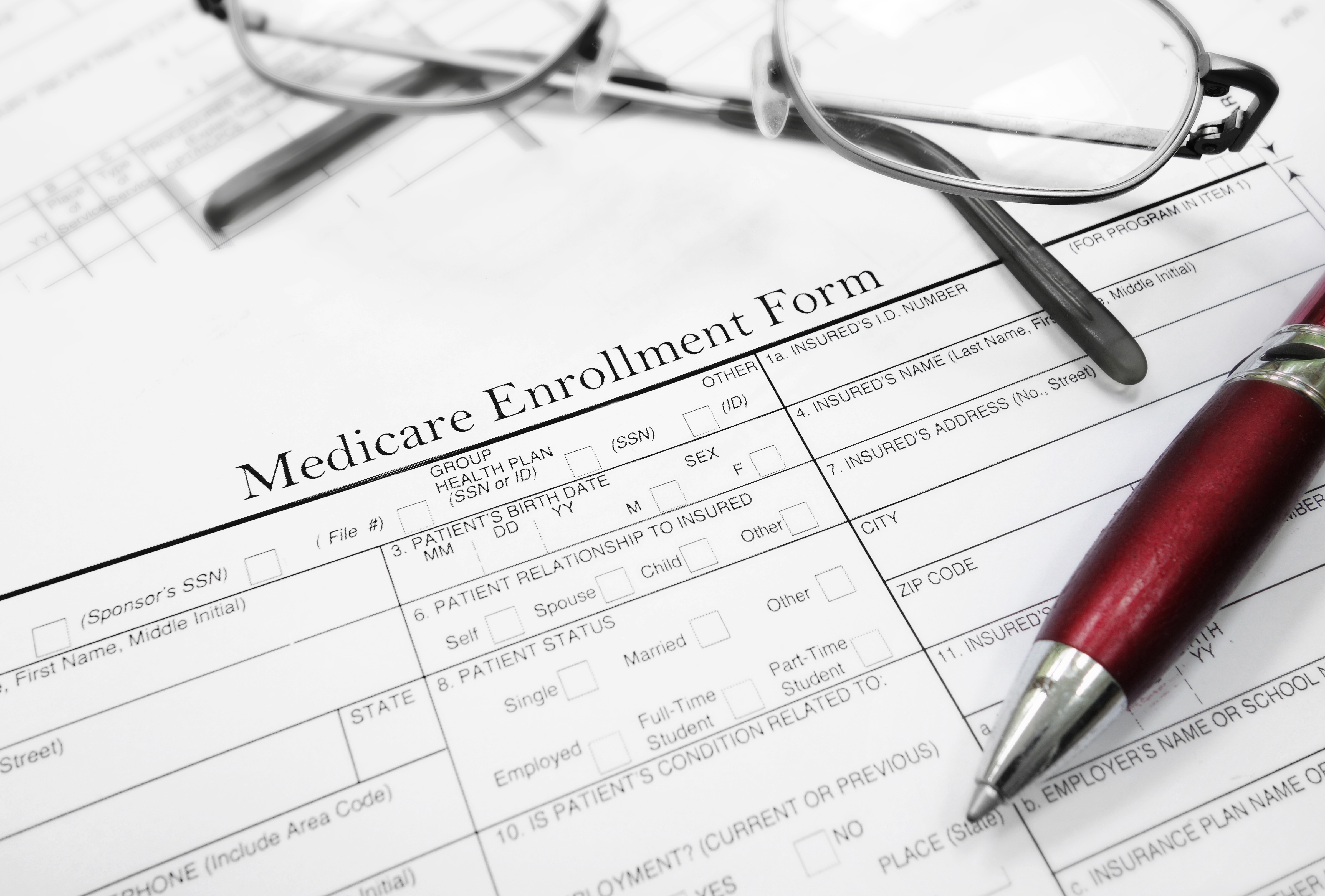 Medicare enrollment form.