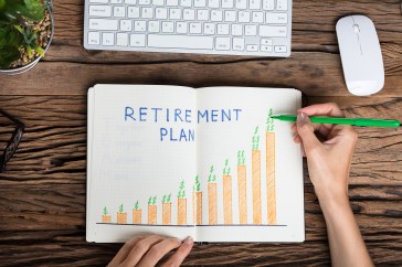 Human Hand Drawing Retirement Plan Growth Concept.
