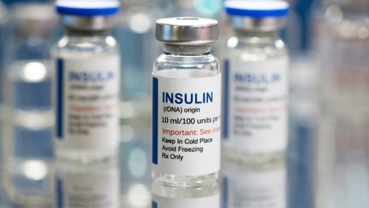 Insulin bottles, diabetes medication
