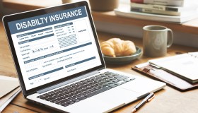 Disability Insurance Form Contract Concept