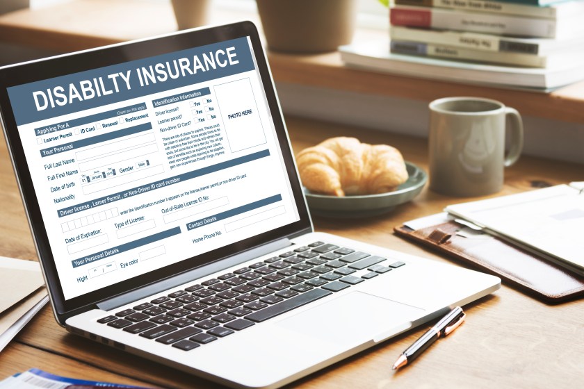 Disability Insurance Form Contract Concept