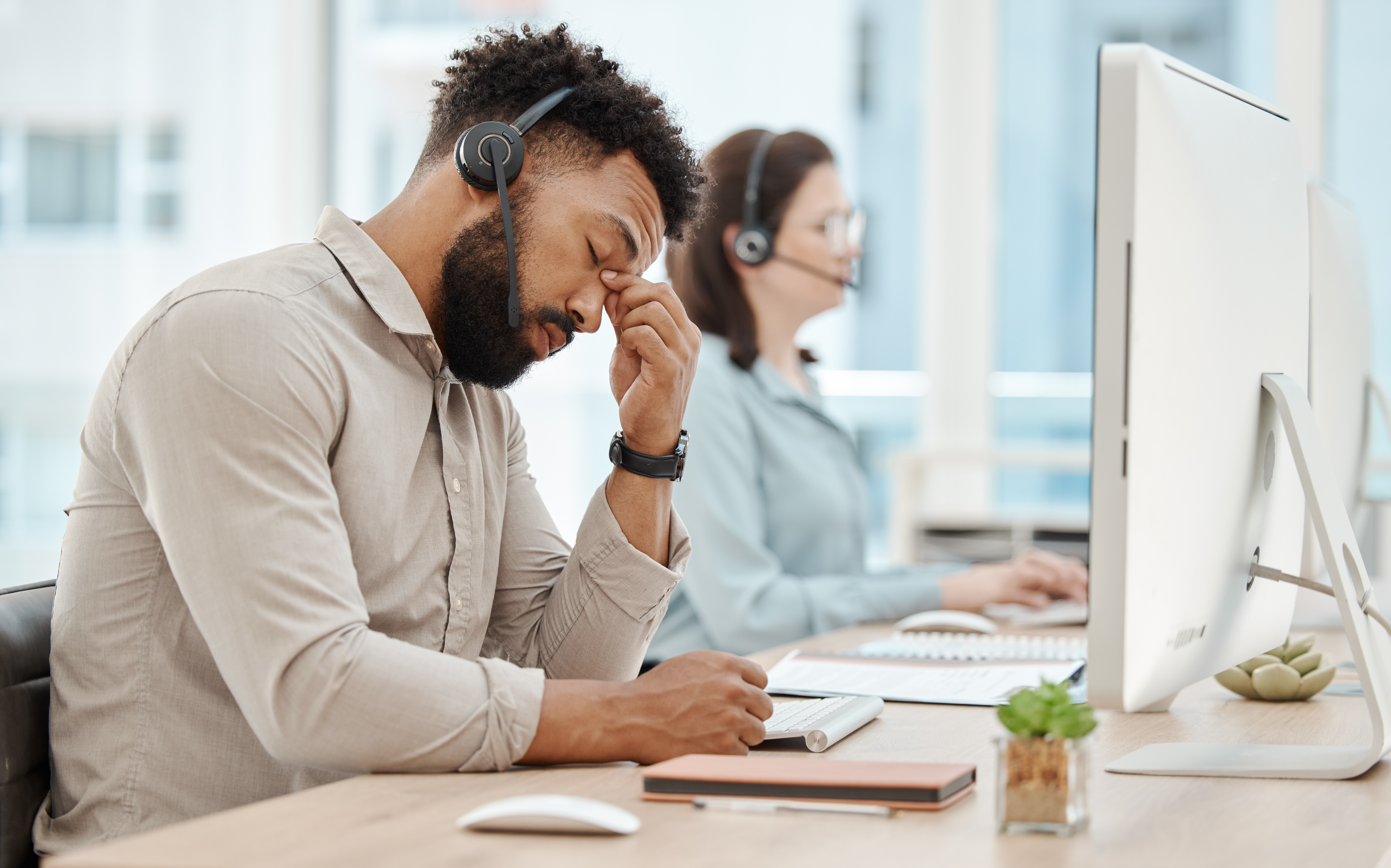 Stressed employee