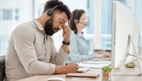 Stressed employee