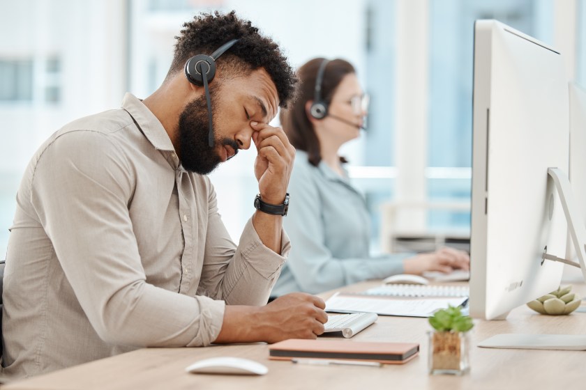 Stressed employee